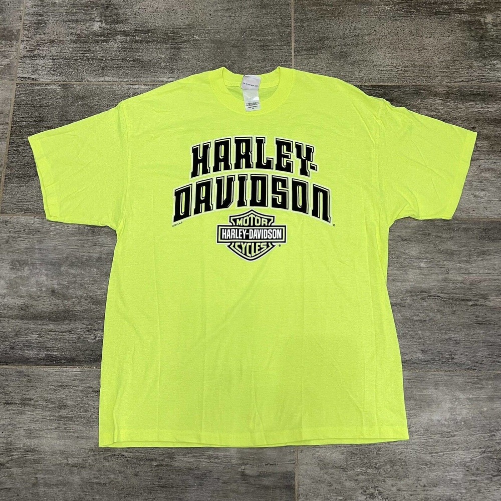 Harley Davidson Men's XL Bruce Rossmeyer Daytona Beach Florida Neon T-shirt